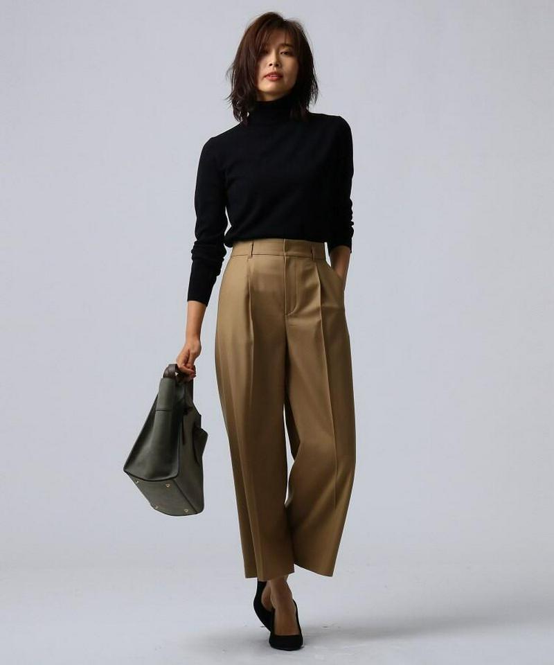 ◆センタープレスワイドミディパンツ