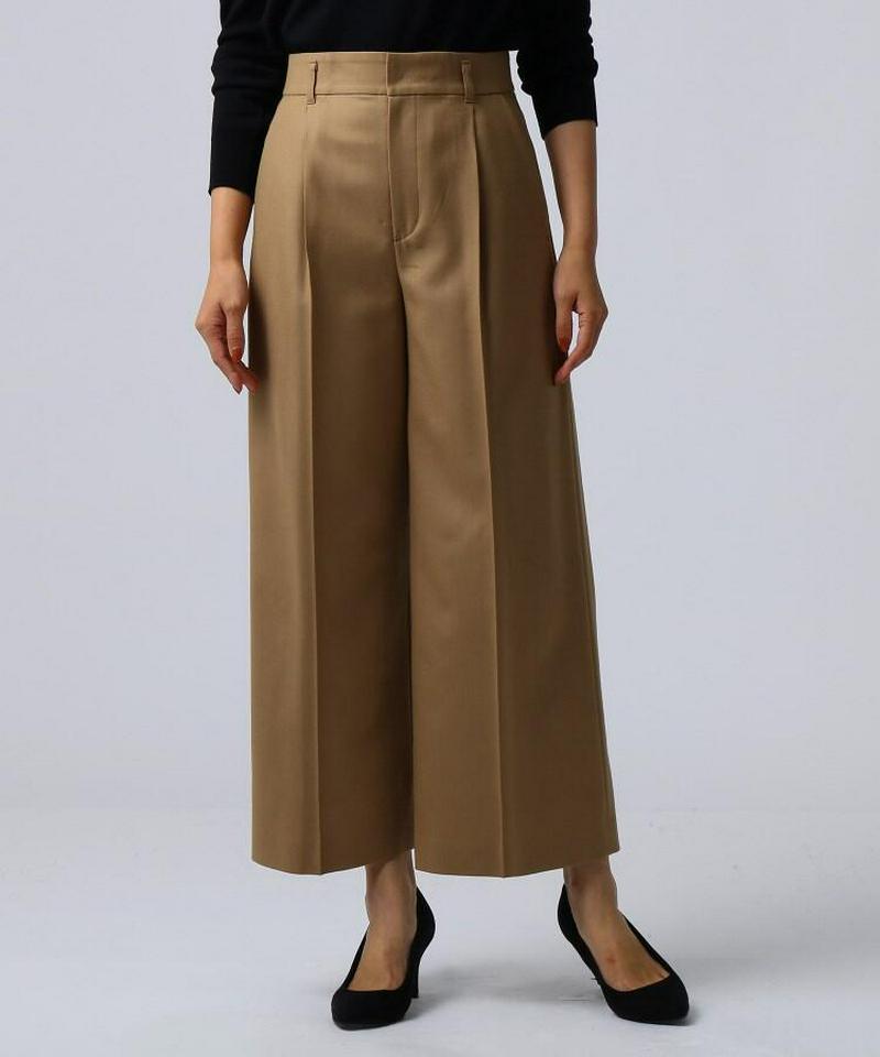 ◆センタープレスワイドミディパンツ