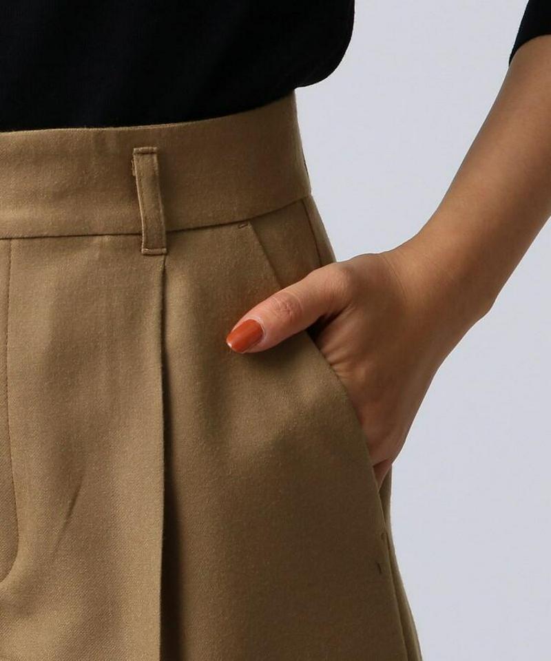 ◆センタープレスワイドミディパンツ