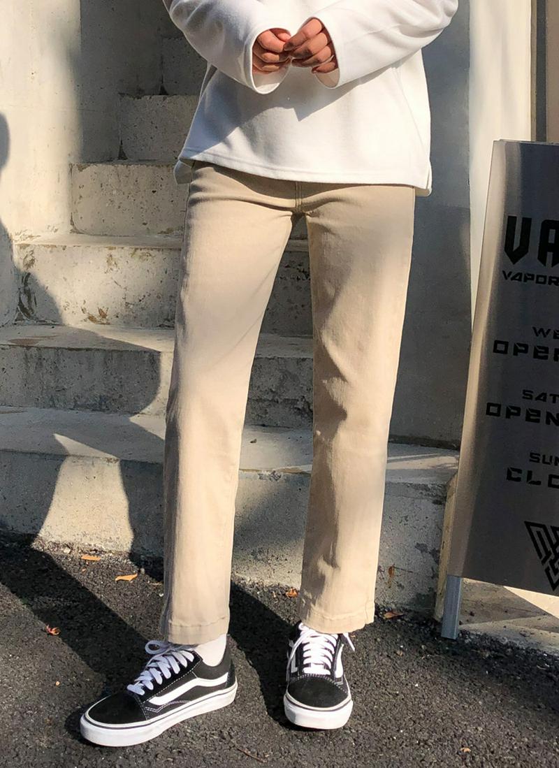 裏起毛ストレートフィットパンツ