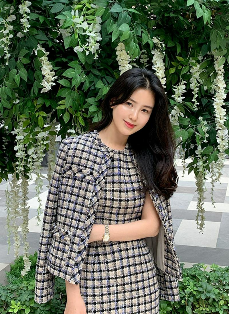 ウール混ツイードジャケット(ベージュ)