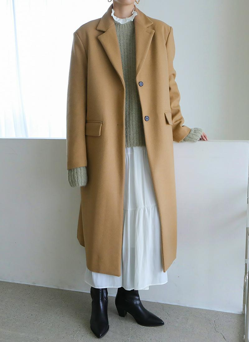 ダブルフラップシングルコート