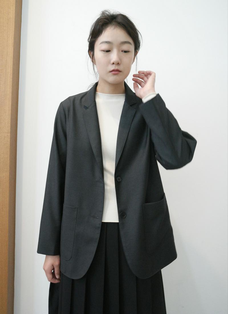 ウール混シングルジャケット