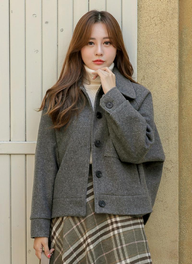 ビッグポケットウール混ジャケット