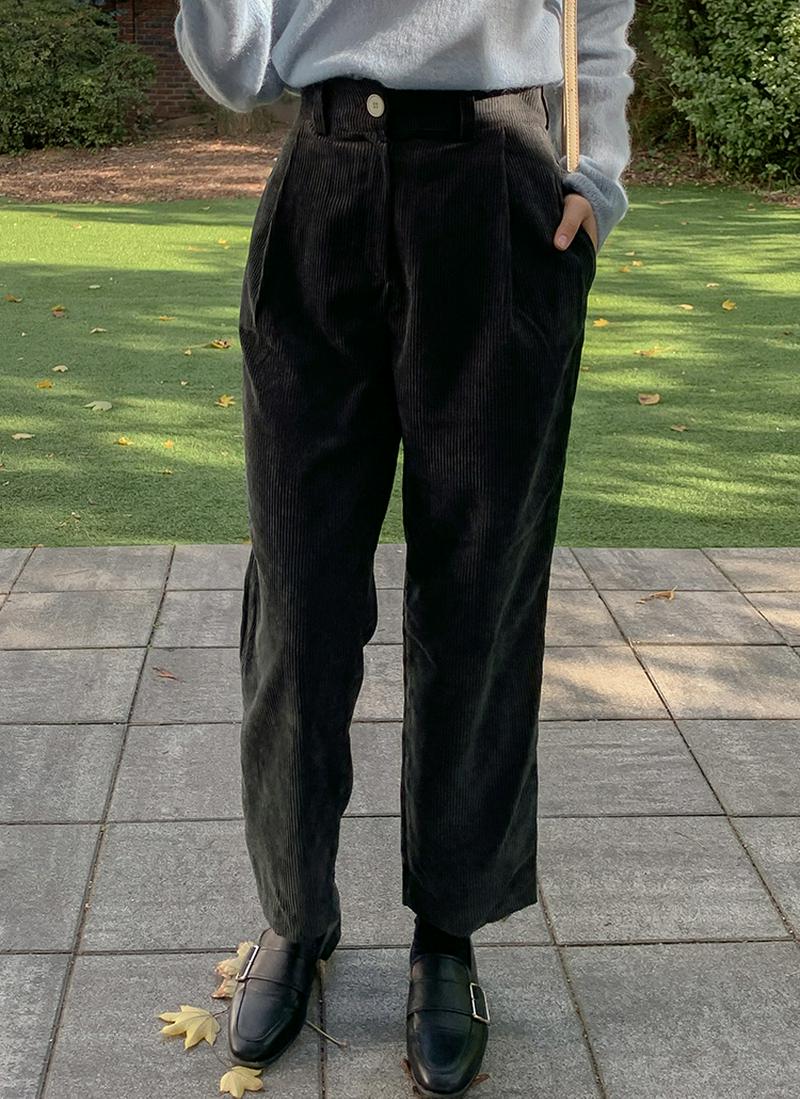 ワンタックコーデュロイパンツ