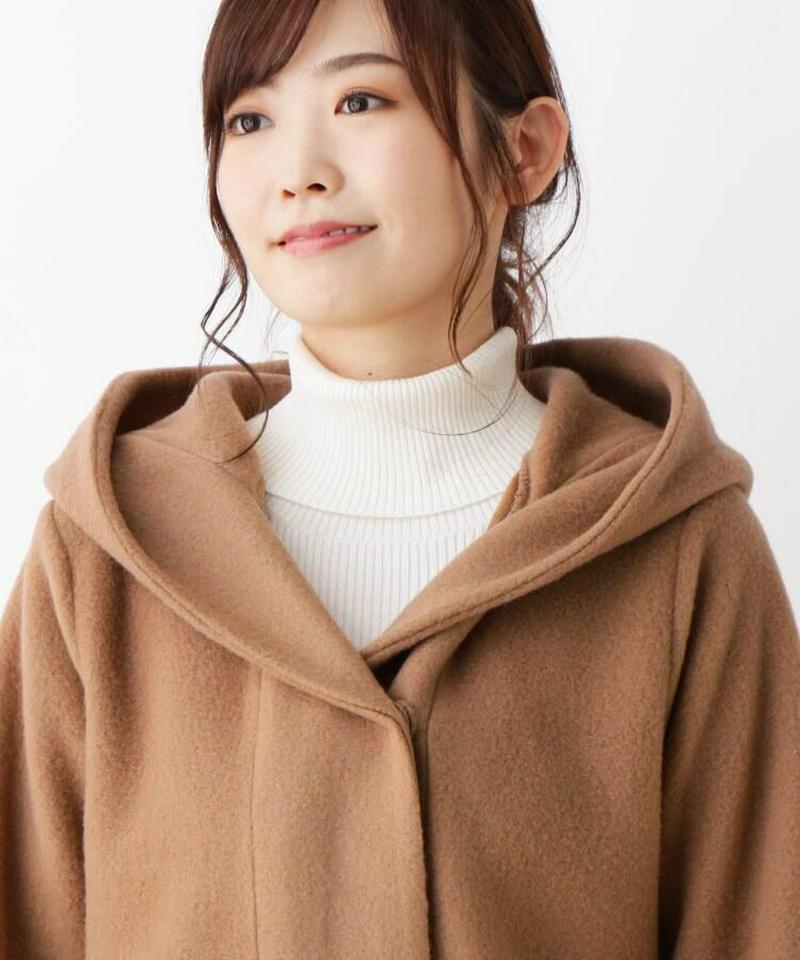 起毛ダブルフェイスフーデットコート