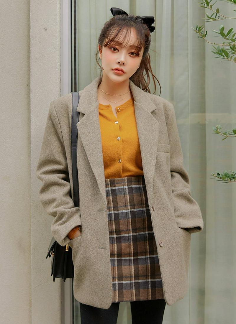 メランジテーラードジャケット