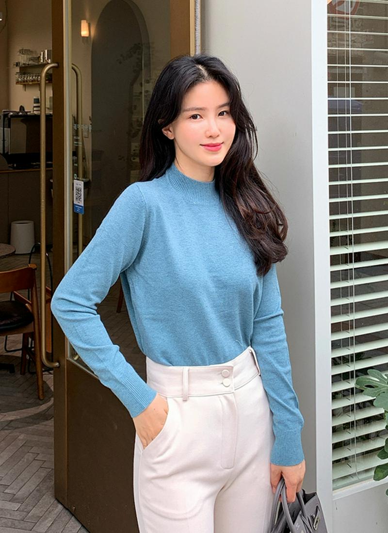 13COLORSモックネックニット