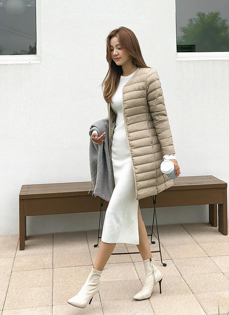 ラウンドネックダウンジャケット