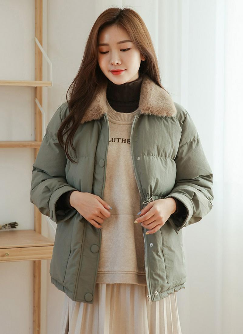 ファーカラードロスト中綿ジャケット