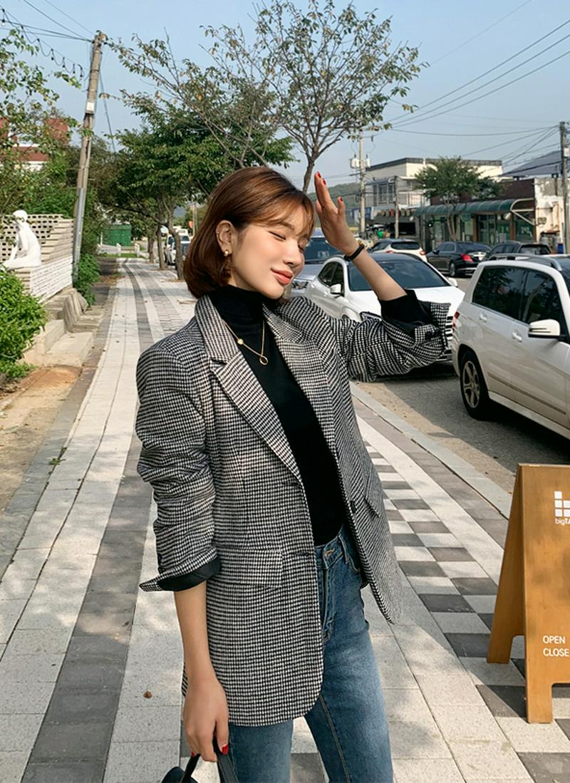 ハウンドトゥースシングルジャケット