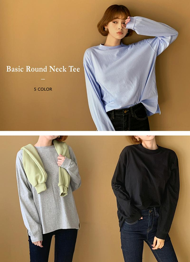 ルーズラウンドネックTシャツ・全5色