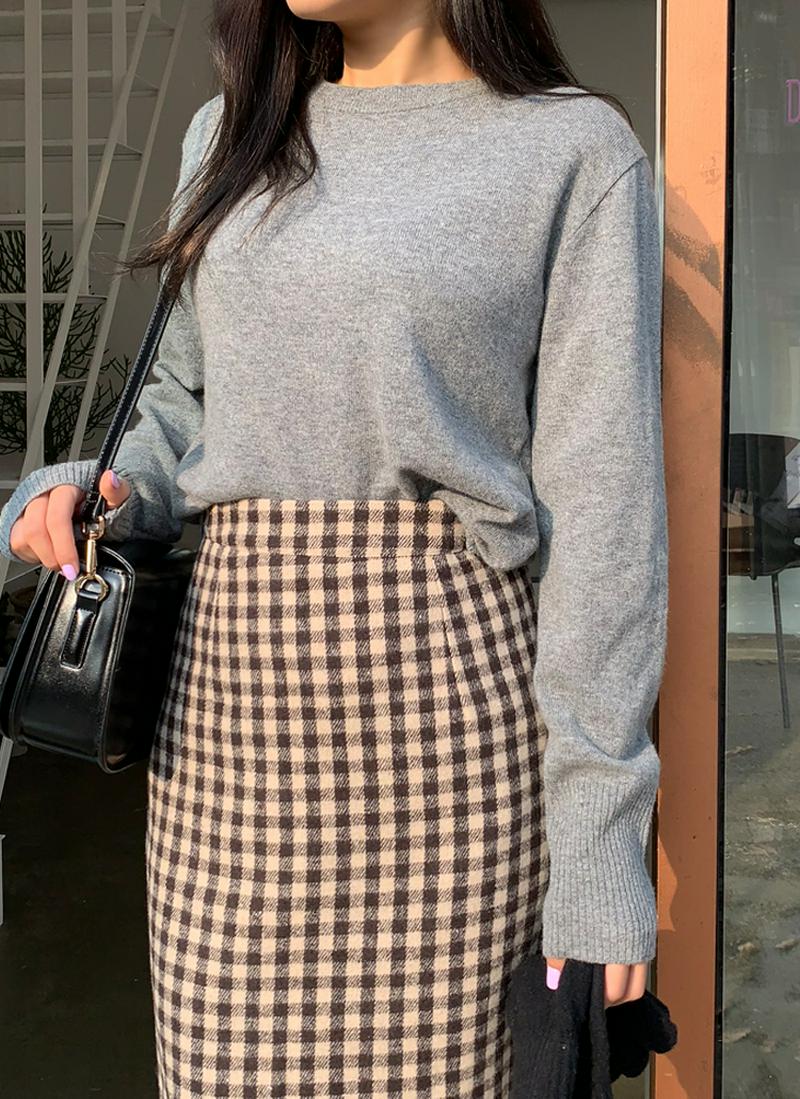 アクリル混ラウンドニット