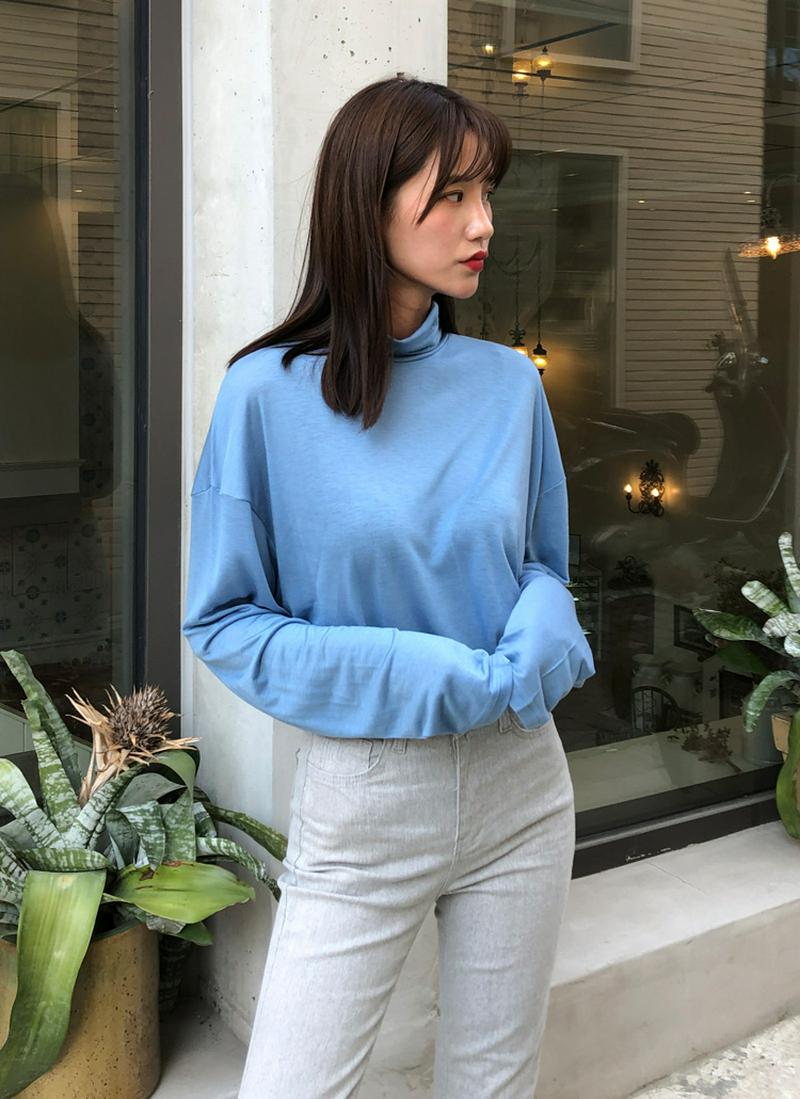 テンセル混ルーズフィットTシャツ