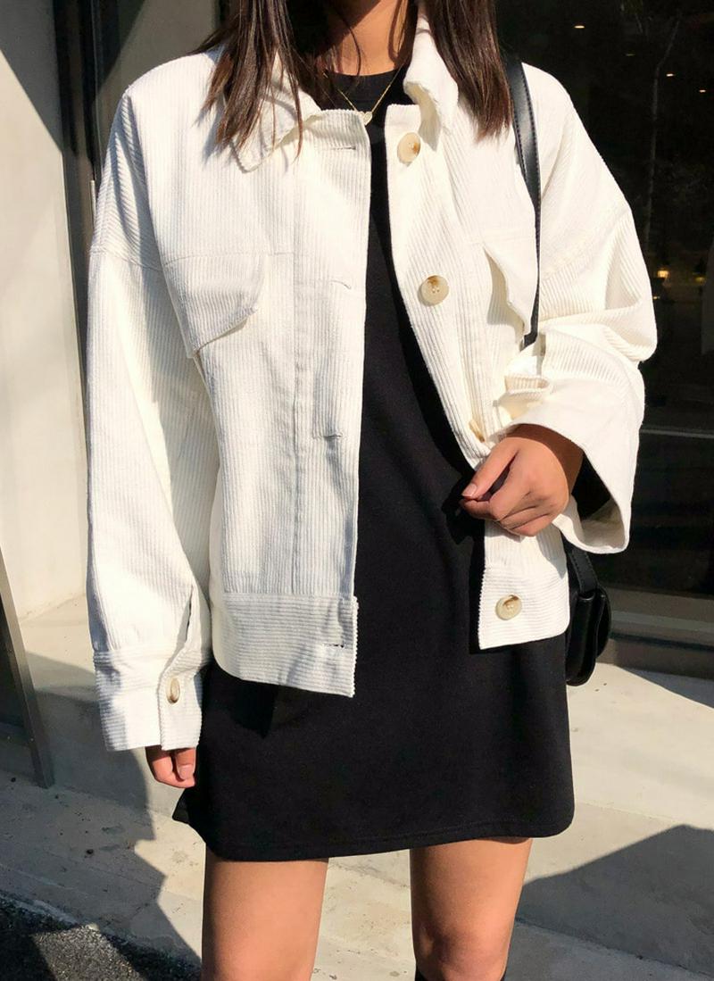 ボクシーフィットコーデュロイジャケット