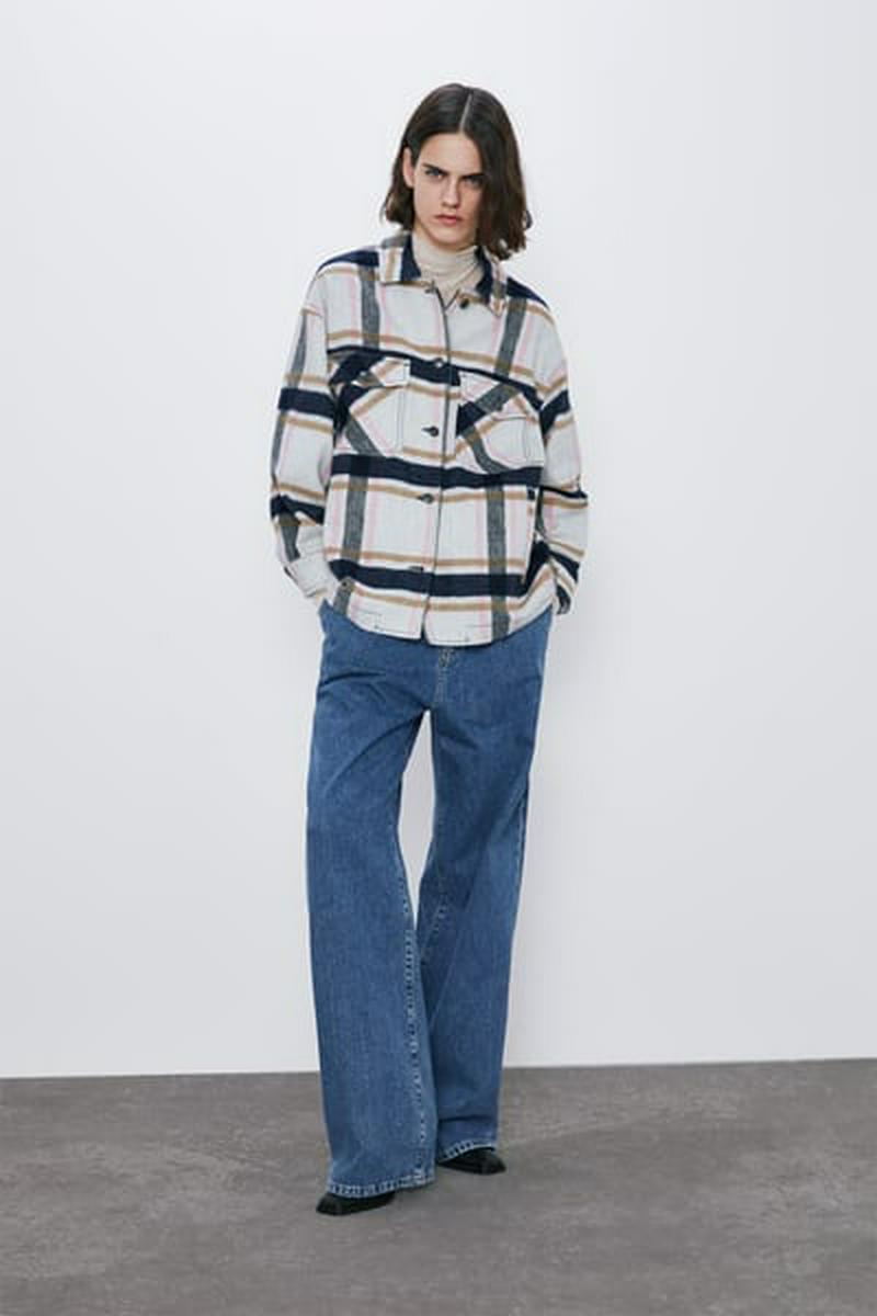 チェック柄シャツジャケット