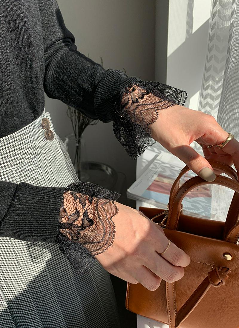 レースヘムニット・全3色