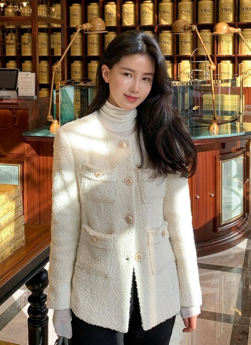 ポケットポイントツイードジャケット