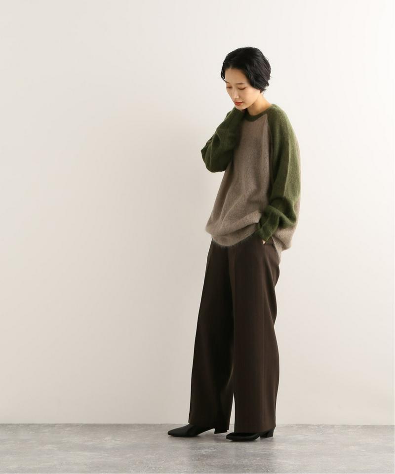【NEU】ウールクレープワイドパンツ