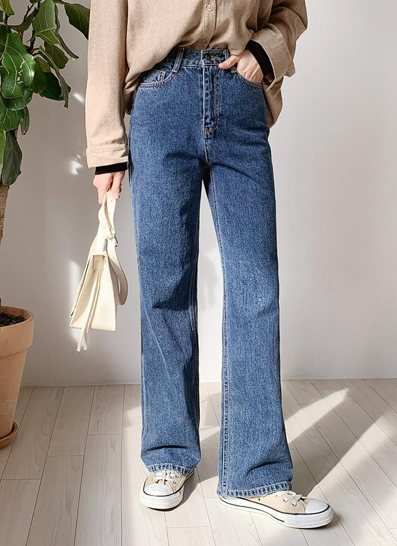 ウォッシュドワイドデニムパンツ・全2色