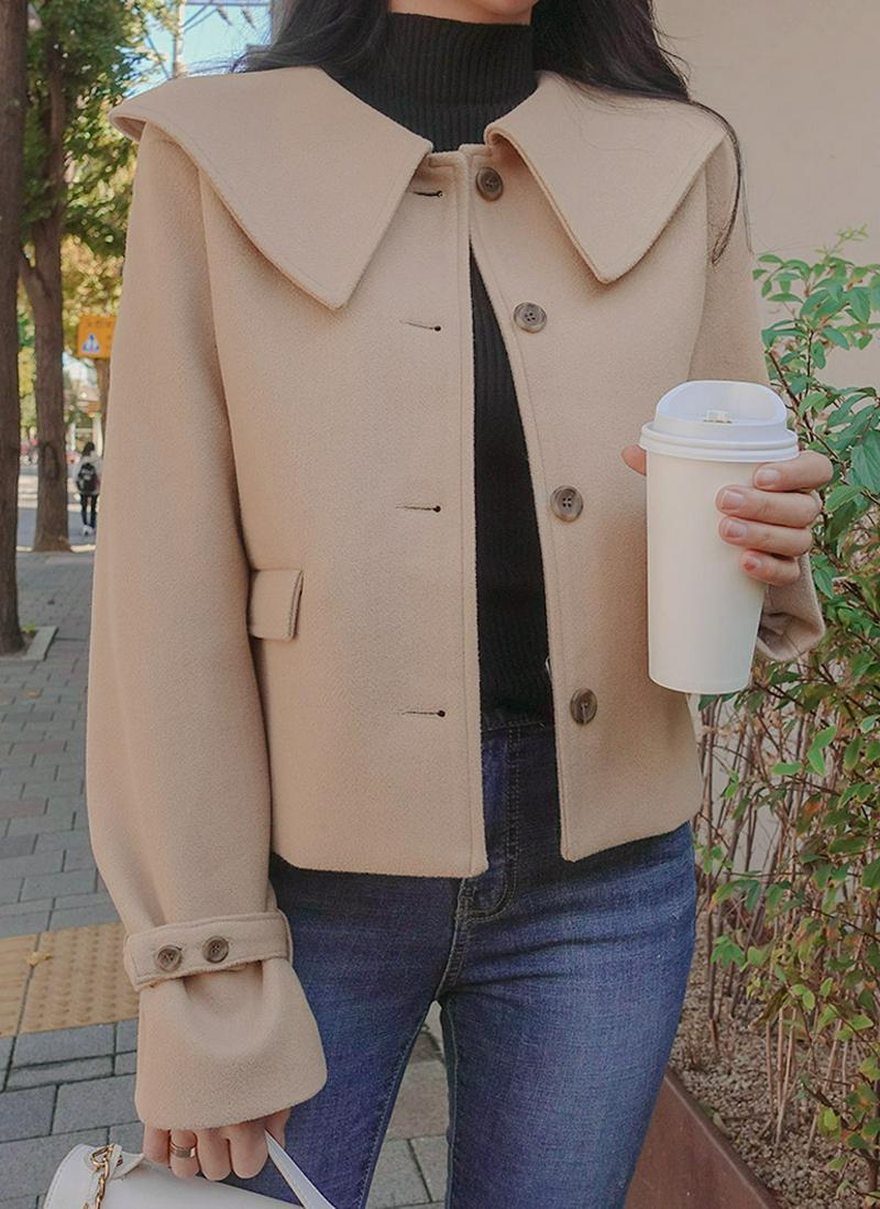 ビッグカラーショートコート