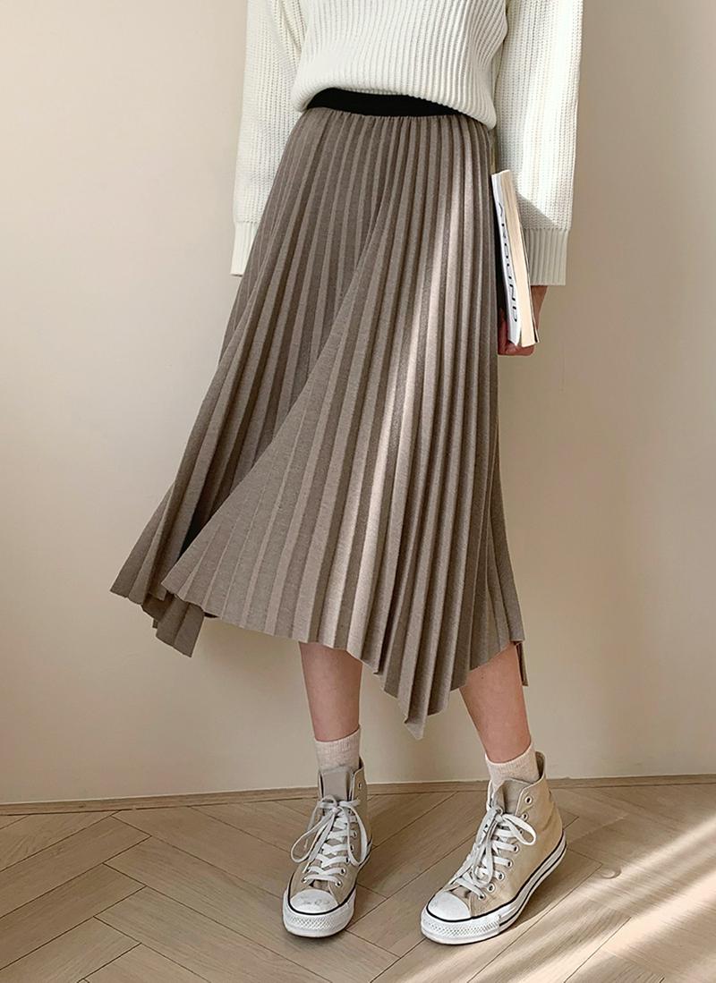 アンバランスプリーツスカート・全3色