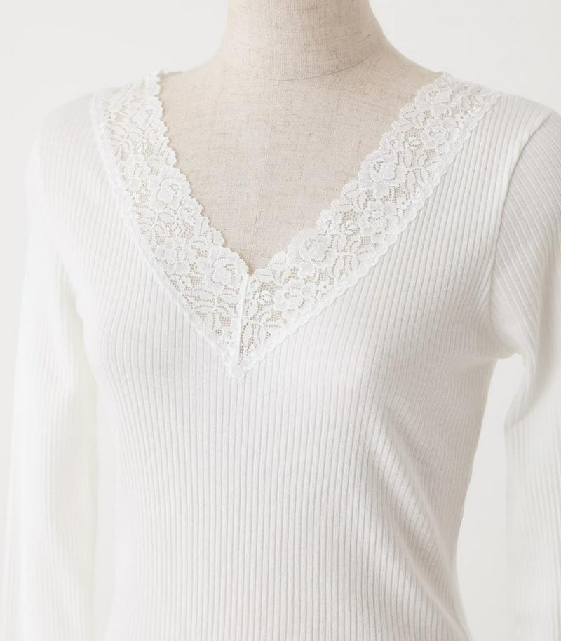 WINTER EDITION LACE V NECK PO/ウィンターエディションレースVネックプルオーバー