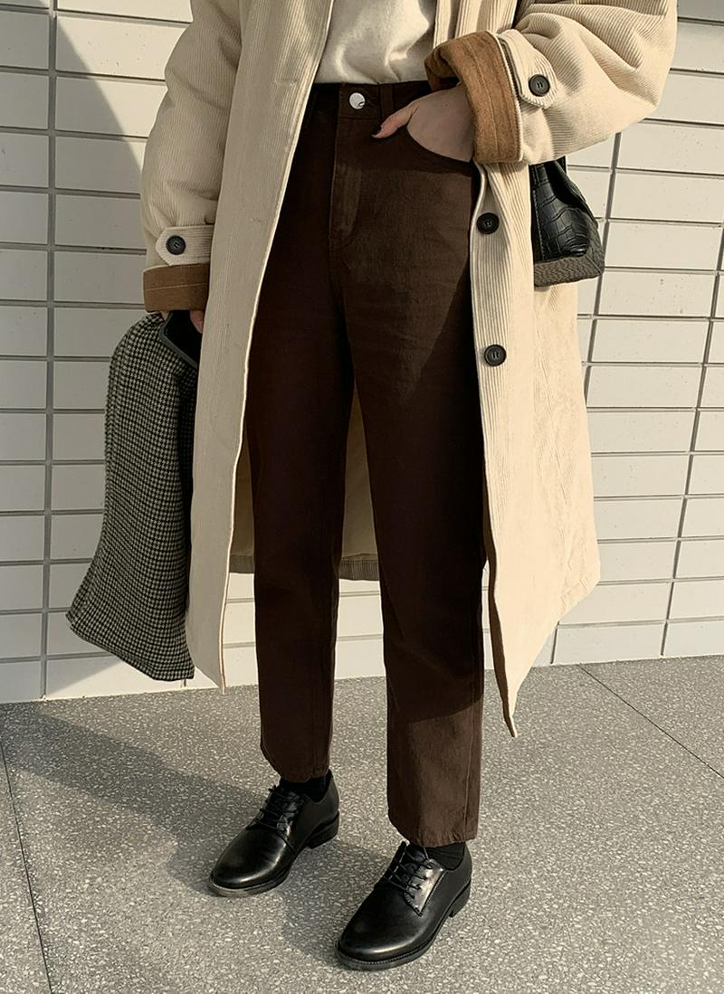 ストレートピーチ起毛パンツ