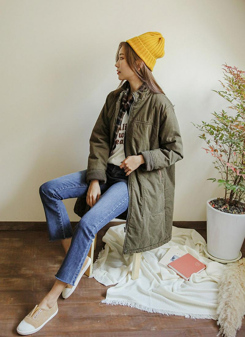 中綿ハーフネックジャケット