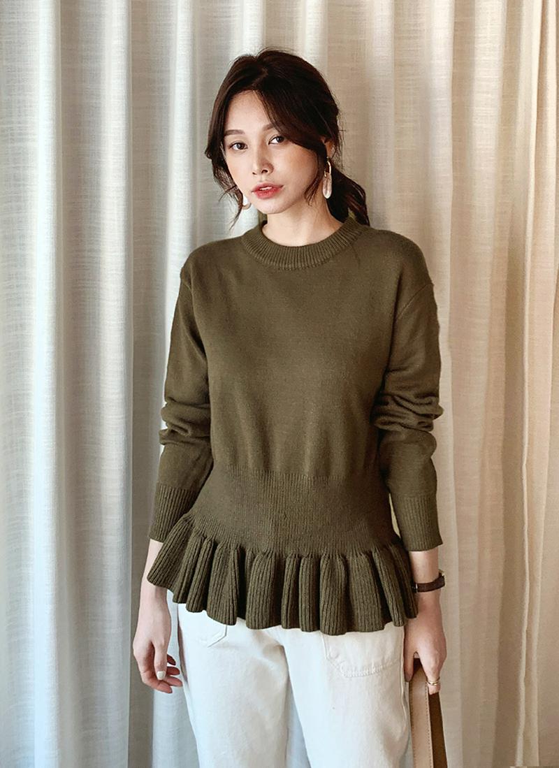 フリルヘムニット・全3色