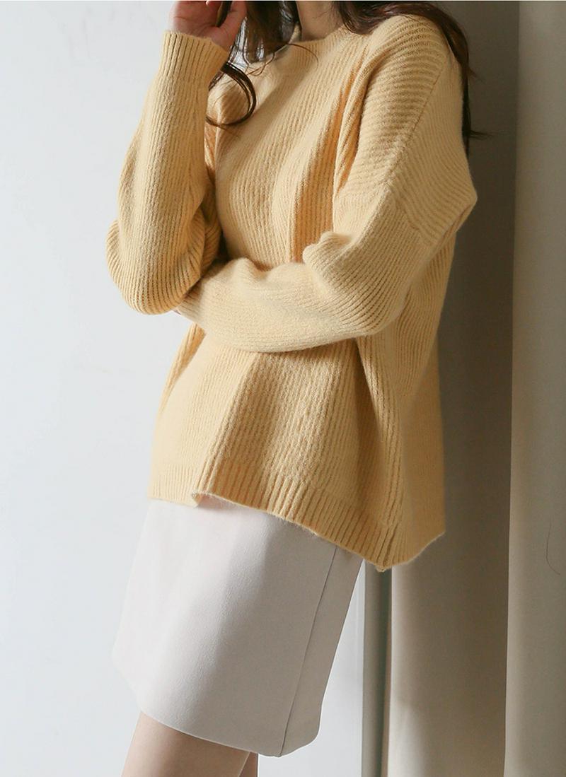 パステルアクリルブレンドニット