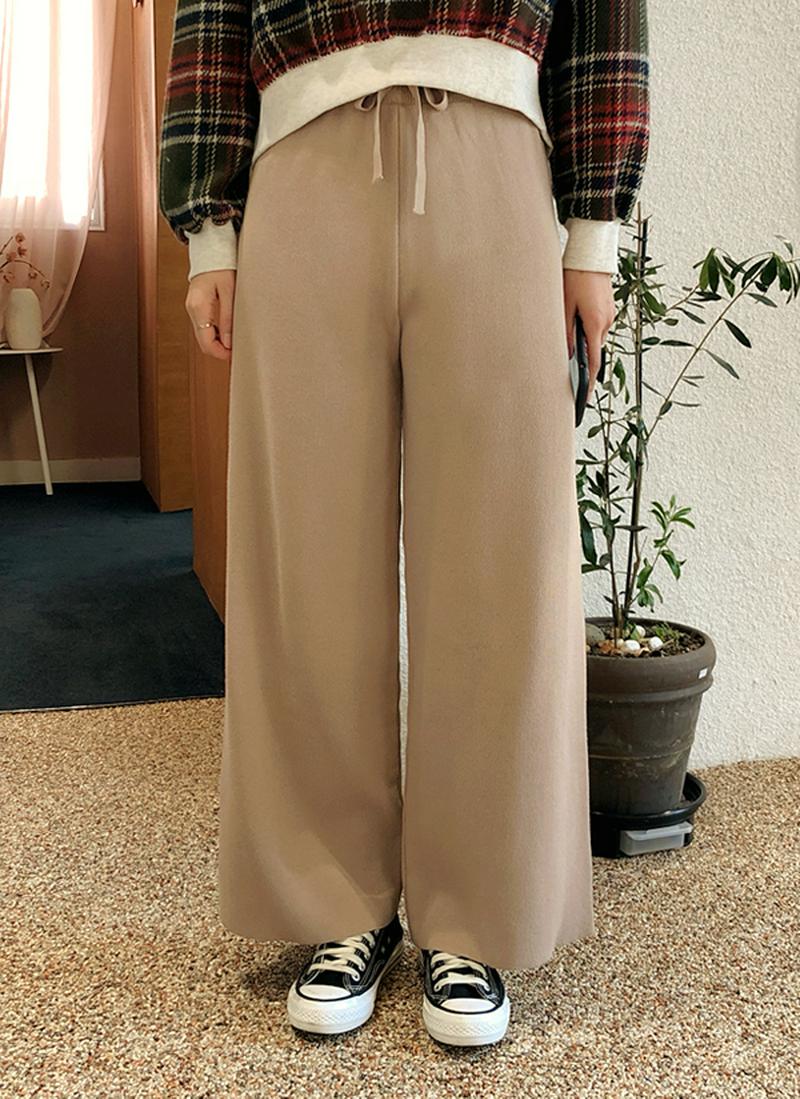 ドロストワイドニットパンツ