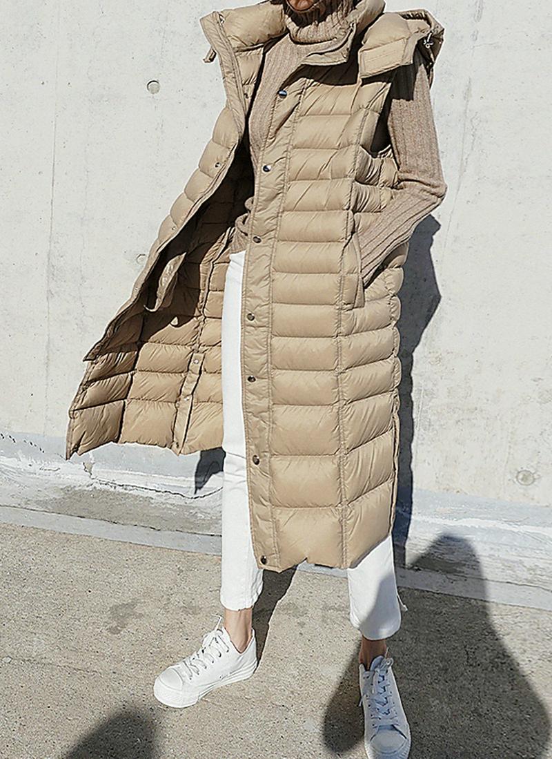 ロングベストライトダウンジャケット