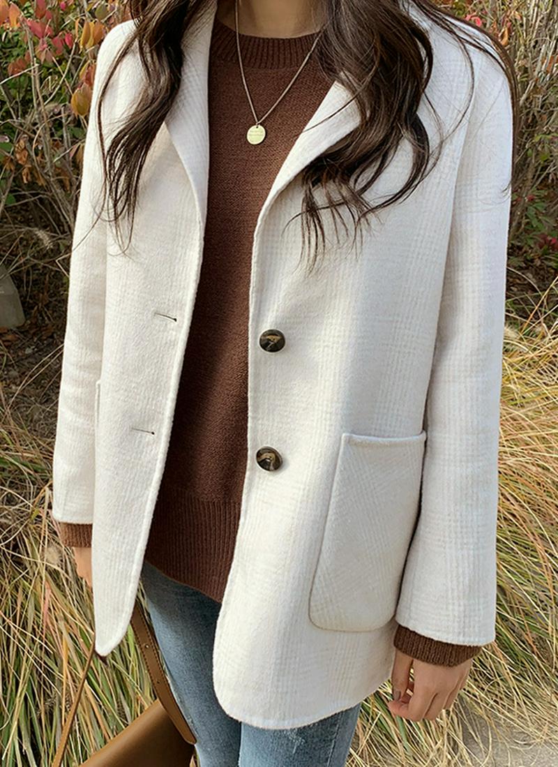 チェックウールジャケット