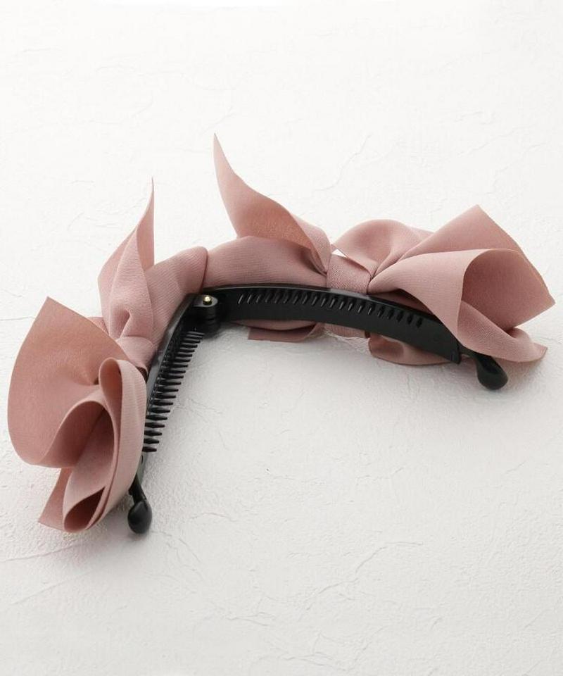 サテン結びリボンバナナクリップ