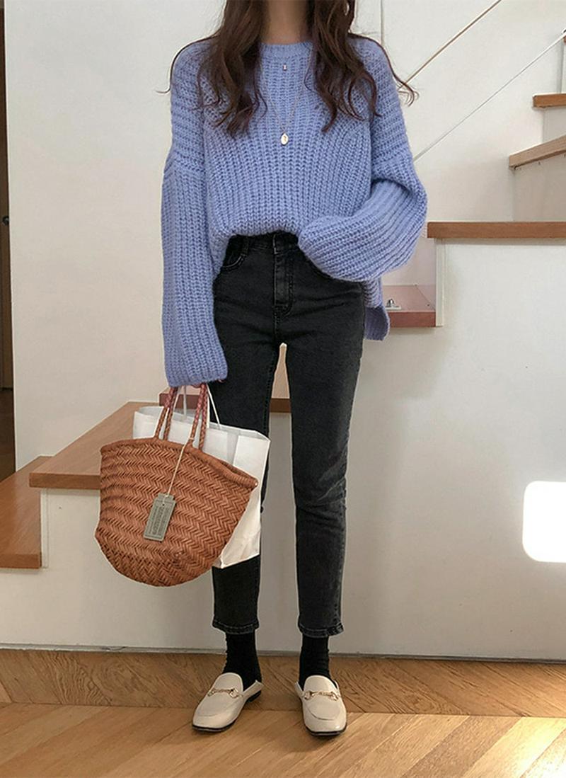 アルパカブレンドドロップニット