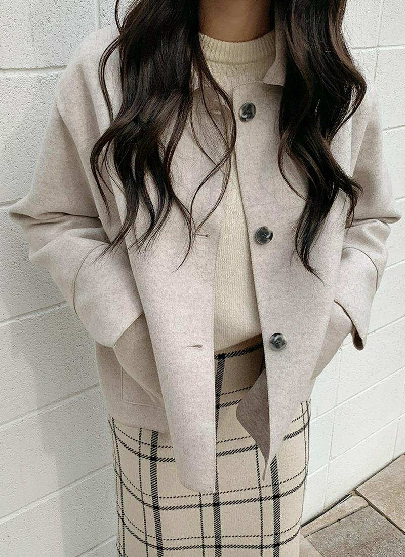 ウールブレンドカラージャケット