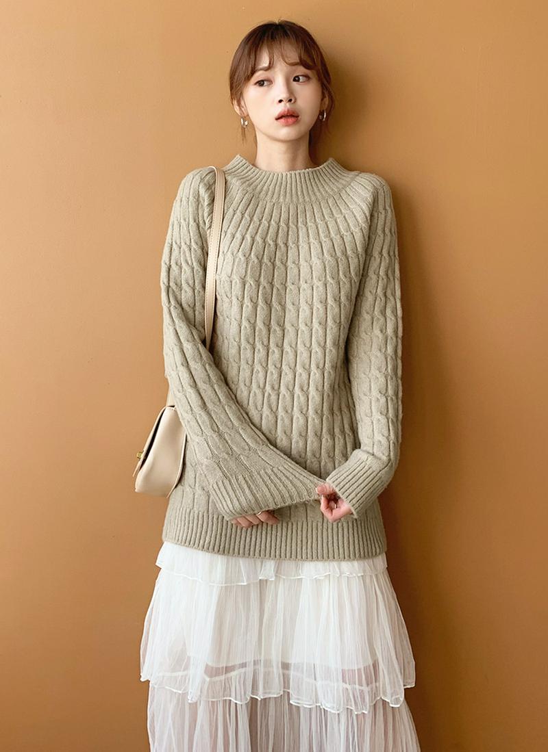 ツイストラグランニット・全5色