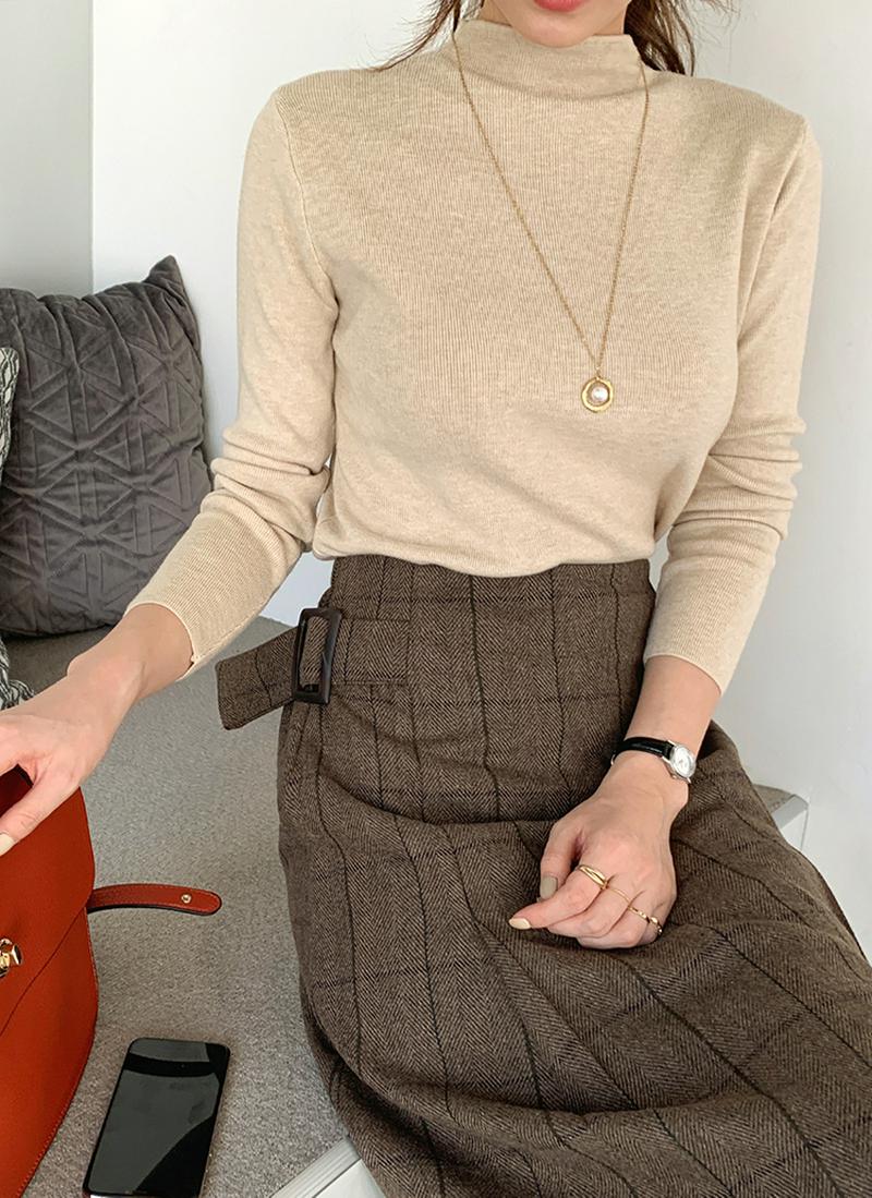 ハーフネックニット・全3色