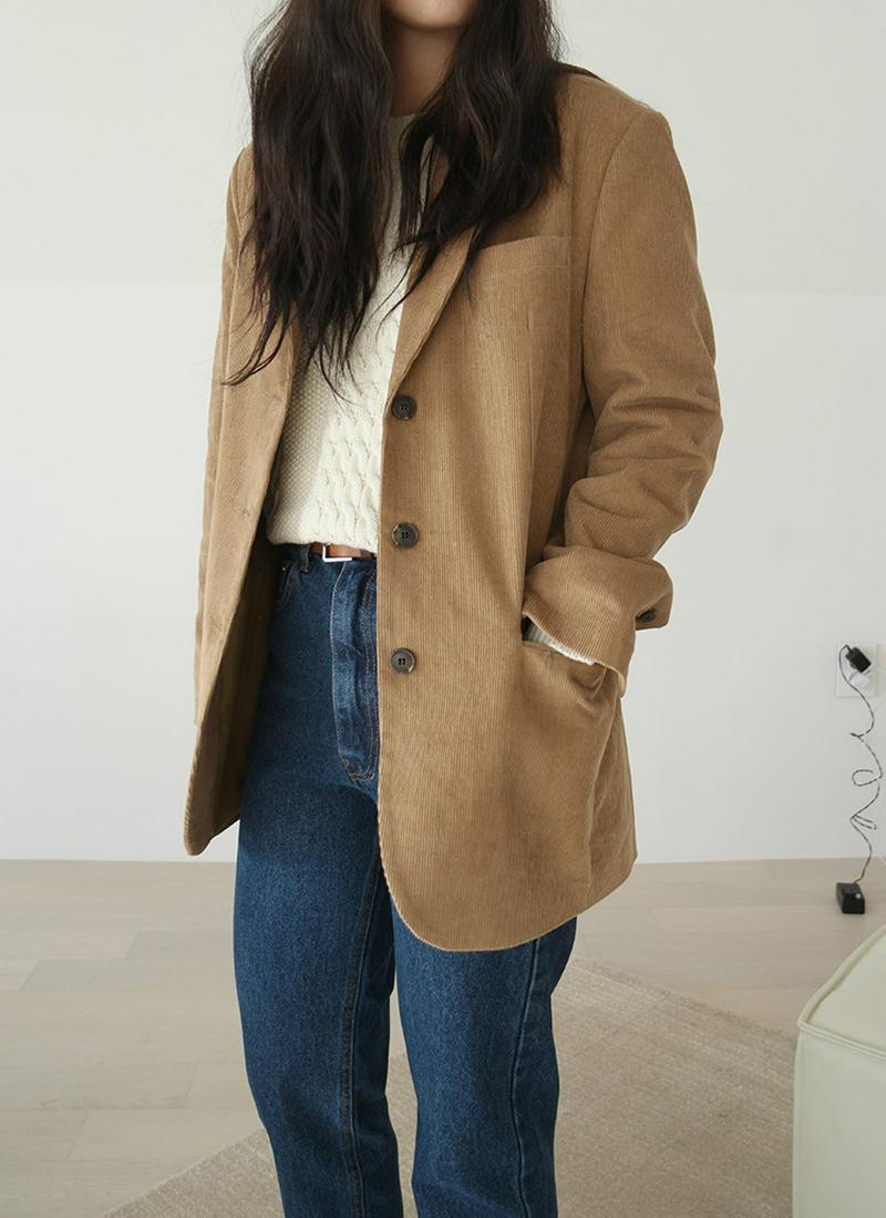 シングルコーデュロイジャケット