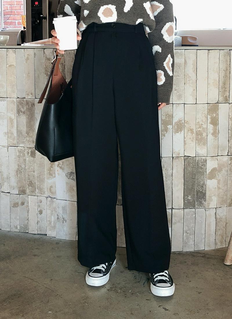 バックゴムワイドスラックスパンツ
