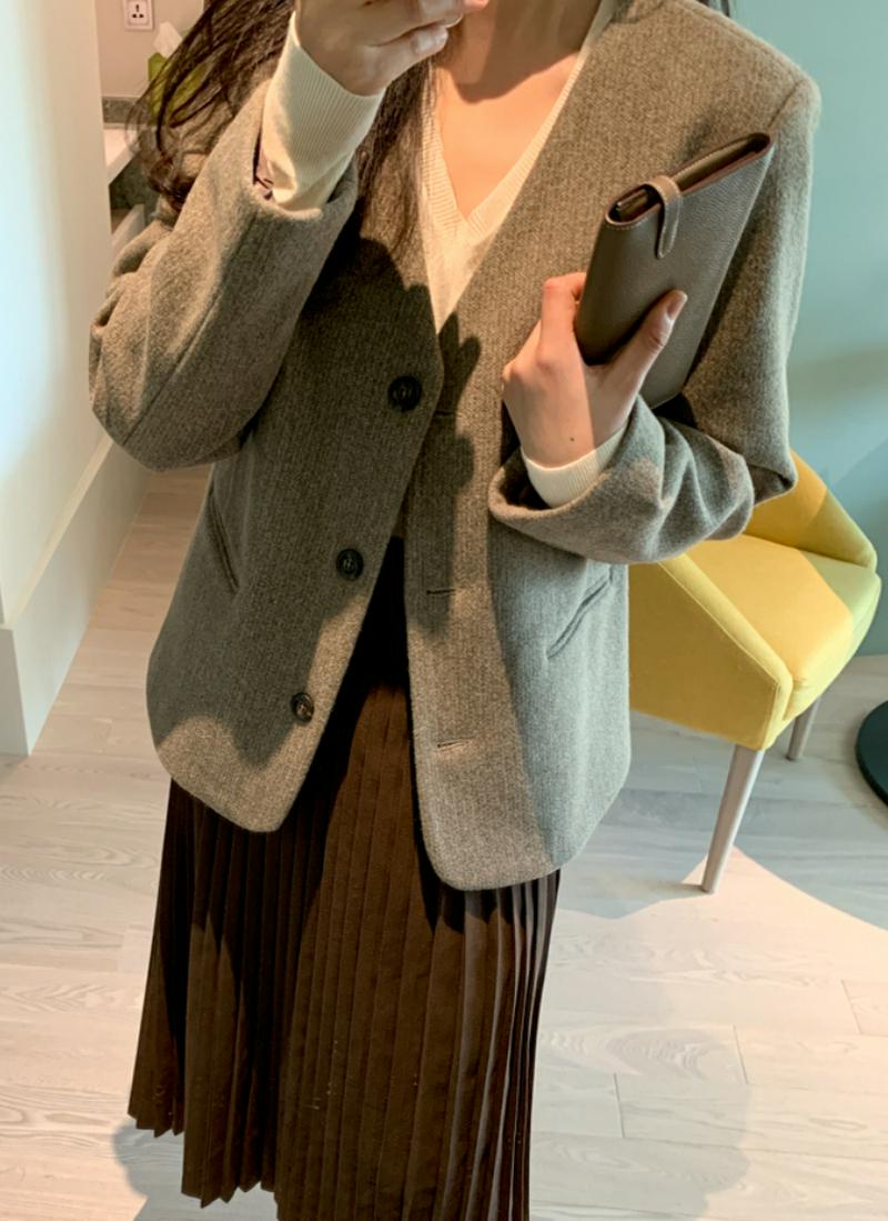 ノーカラージャケット