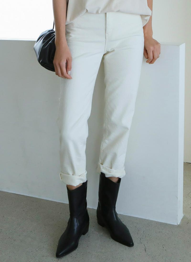 裏起毛スリムストレートパンツ