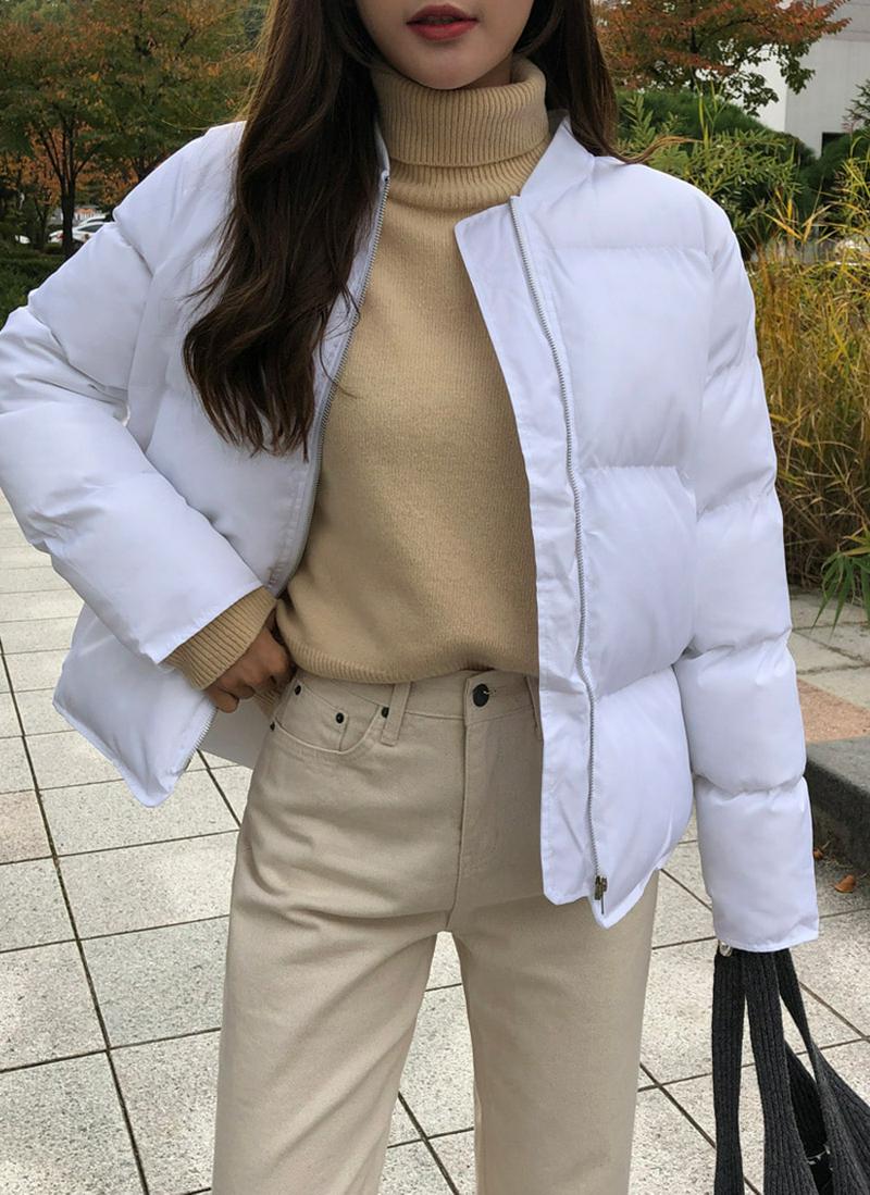 シンプルハーフ中綿ジャケット