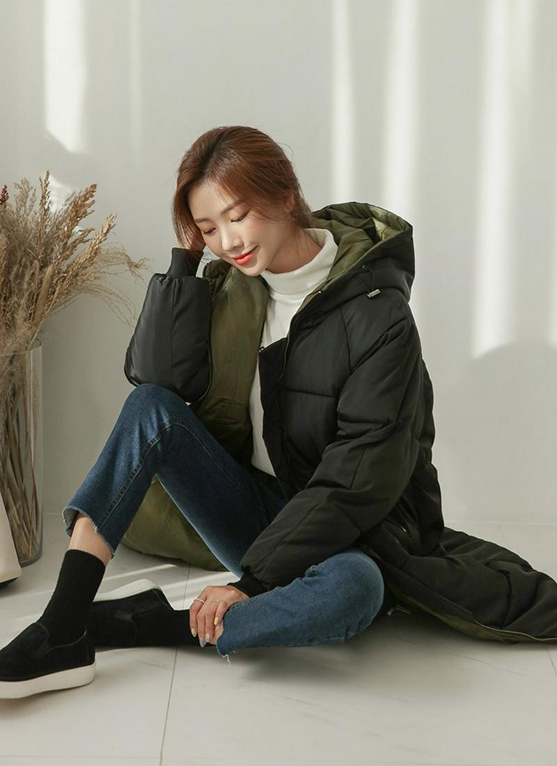 フラップポケット中綿フードジャケット