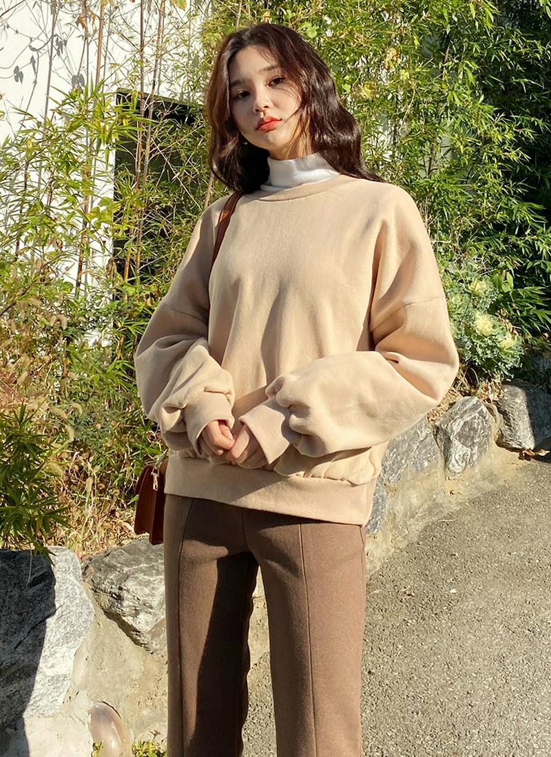 裏起毛バッククロススウェット・全3色