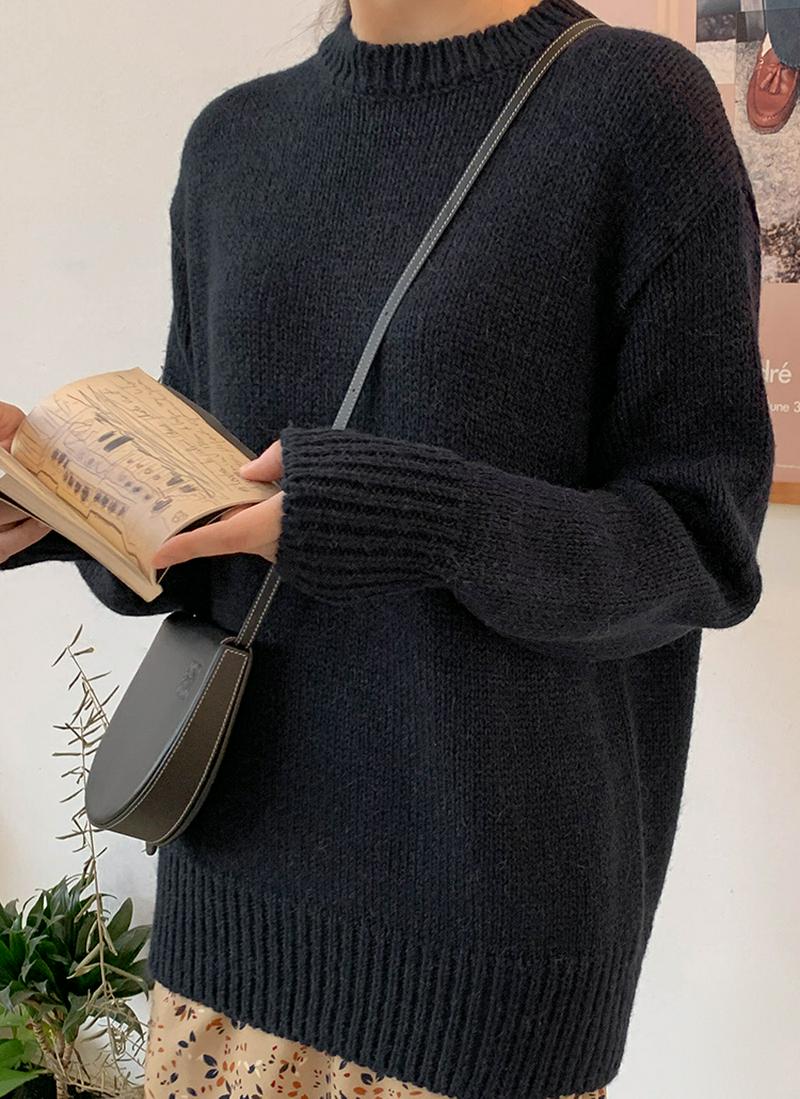 ウールアルパカ混オーバーニット