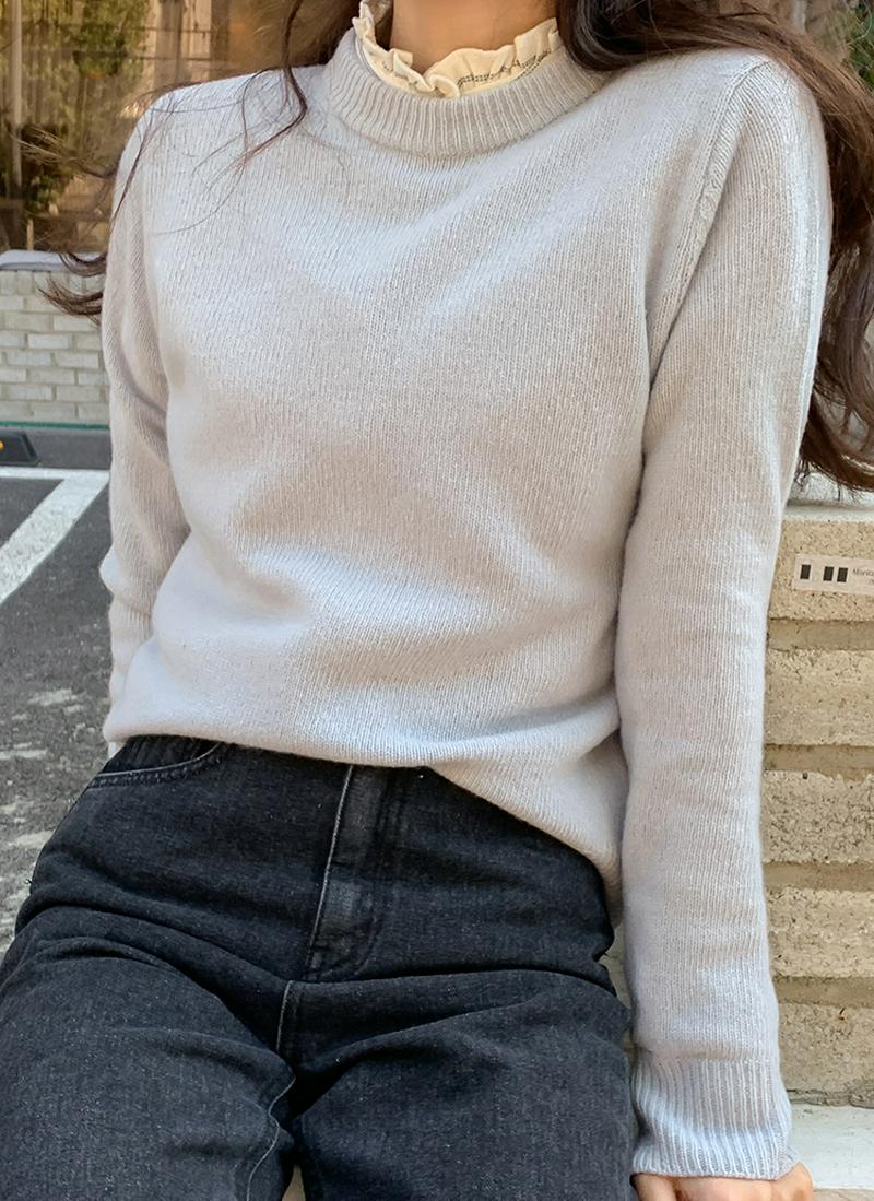 ウールカシミヤスリットスリーブニット