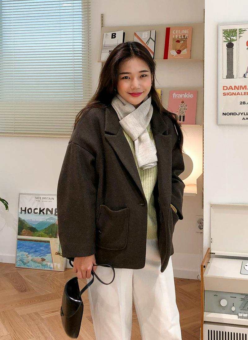 ドロップショルダーショートジャケット