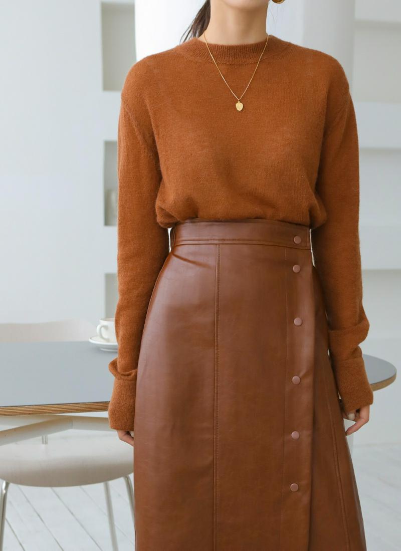 ウールモヘアブレンドニット